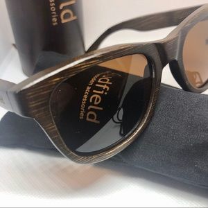 Unisex Bamboo Wooden Polarized Sunglasses Brown